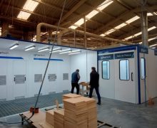 cabine de lixamento industrial